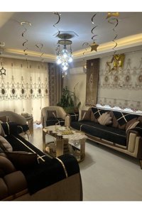Tekstilsa Kadife Polar Varaklı Süngerli Siyah İkili Koltuk Örtüsü 200x70 cm