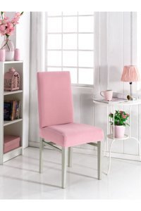 Hanemce Pamuklu - Polyester Likralı Süngersiz Pembe Koltuk Örtüsü 35x45 cm