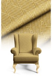 Canila Polyester Süngersiz Geometrik Desenli Sarı Tekli Koltuk Örtüsü 100x140 cm