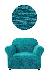 Elgeyar Polyester Likralı Jakarlı Süngersiz Armürlü Giydirmeli Yeşil Tekli Koltuk Örtüsü 75x120 cm