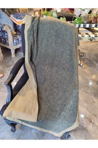 Artsondekorasyon Pamuklu Süngersiz Düz Haki Tekli Koltuk Örtüsü 140 cm