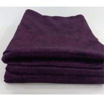 Selçuklu Tekstil Kadife Polar Pofuduk Süngerli Çizgili Mor Üçlü Koltuk Örtüsü 185x215 cm