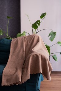 Homease Şönil Polar Süngersiz Armürlü Bej Tekli Koltuk Örtüsü 175x215 cm