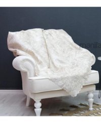 Karahanlı Polyester Polar Süngerli Düz Ekru Tekli Koltuk Örtüsü 90x170 cm