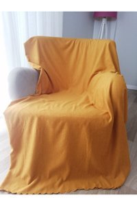 As Homes Şönil Süngersiz Düz Sarı Tekli Koltuk Örtüsü 175x215 cm