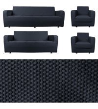 Faiend Polyester Süngersiz Düz Giydirmeli Gri 3-2-1-1 Koltuk Örtüsü 133x200 cm