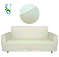 Uy Style Tekstil Likralı Jakarlı Süngerli Geometrik Desenli Giydirmeli Bej Tekli Koltuk Örtüsü 180x230 cm