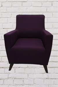 Şahane Ev Mikro Polyester Likralı Jakarlı Süngersiz Düz Giydirmeli Lastikli Fuşya Tekli Koltuk Örtüsü 55x8 cm