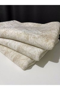 Tekstilsa Kadife Polar Süngerli Çizgili Bej Tekli Koltuk Örtüsü 170x210 cm