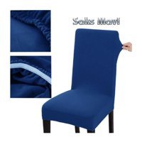 Abeltrade Polyester Likralı Süngersiz Düz Giydirmeli Lastikli Mavi Dörtlü Koltuk Örtüsü 35x100 cm