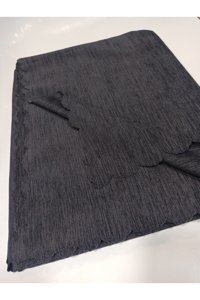 Şener Home Kadife Polar Süngersiz Düz Antrasit Tekli Koltuk Örtüsü 175x215 cm