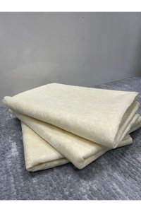 Home Kadife Süngerli Düz Krem Tekli Koltuk Örtüsü 170x210 cm