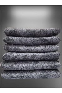 Kkdizayn Polyester Jakarlı Süngerli Çizgili Gri Tekli Koltuk Örtüsü 180x200cm