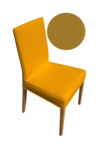 Uygar Home Pamuklu - Polyester Likralı Süngersiz Düz Giydirmeli Sarı Tekli Koltuk Örtüsü 38x50 cm