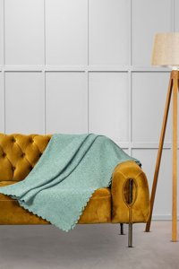 Velerde Home Şönil Polar Süngersiz Düz Yeşil Tekli Koltuk Örtüsü 175x215 cm
