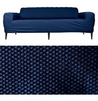 Tuchmall Polyester Likralı Süngerli Petek Desenli Giydirmeli Mavi Tekli Koltuk Örtüsü 180x240 cm