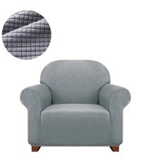 Furkanticaret Pamuklu - Polyester Likralı Süngersiz Düz Giydirmeli Krem Tekli Koltuk Örtüsü 90x100 cm