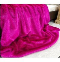 Mer Home Polyester Peluş Süngersiz Fuşya Tekli Koltuk Örtüsü 130x150 cm