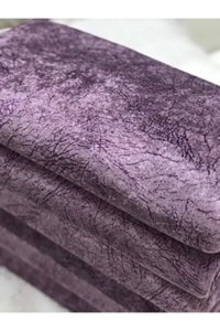 Esse Kadife Polar Jakarlı Süngerli Mor Üçlü Koltuk Örtüsü 120x200 cm