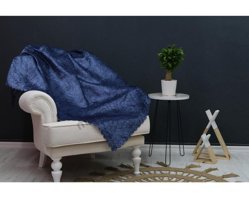 Hazel Polyester Varaklı Süngerli Düz Lacivert Tekli Koltuk Örtüsü 175x215 cm