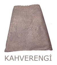 Ev Eşyan Kadife Polar Jakarlı Süngersiz Kahverengi Üçlü Koltuk Örtüsü 220x180 cm