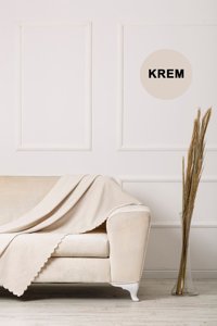 Velerde Home Velerde Pamuklu - Polyester Polar Süngersiz Düz Bej Tekli Koltuk Örtüsü 175x215 cm