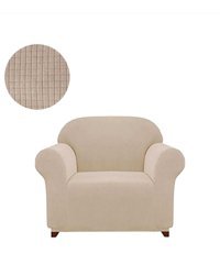 Akbu Polyester Likralı Süngersiz Giydirmeli Lastikli Kahverengi Tekli Koltuk Örtüsü 75x115 cm