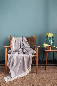 İssimo Home Athens Polyester Saçaklı Süngersiz Düz Mor Tekli Koltuk Örtüsü 170x230 cm