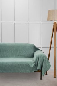Velerde Home Şönil Polar Süngersiz Düz Yeşil Tekli Koltuk Örtüsü 175x300 cm