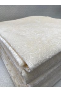 Ev Eşyan Polyester Polar Jakarlı Süngerli Beyaz Üçlü Koltuk Örtüsü 170x210 cm