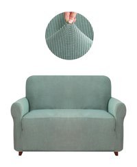 Elgeyar Polyester Likralı Jakarlı Süngersiz Armürlü Giydirmeli Yeşil Tekli Koltuk Örtüsü 140x180 cm