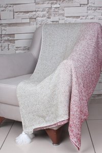 Betires Home Püsküllü Süngersiz Tekli Koltuk Örtüsü 130x170 cm