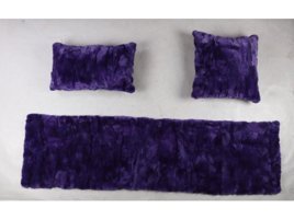Dericibey Pamuklu Tüylü Süngersiz Mor Üçlü Koltuk Örtüsü 50x180 cm