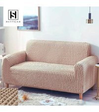 Heytgah Polyester Bürümcük Süngersiz Kapitone Giydirmeli Bej Üçlü Koltuk Örtüsü 180x230 cm