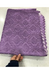 Turkanlar Home Kadife Polar Süngerli Geometrik Desenli Su Geçirmez Mor Tekli Koltuk Örtüsü 180x220 cm