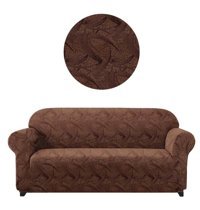 Akbu Polyester Süngersiz Giydirmeli Lastikli Kahverengi Tekli Koltuk Örtüsü 180x230 cm