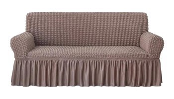 Uytm Polyester Bürümcük-Likralı Drapeli Süngerli Çizgili Giydirmeli Lacivert Tekli Koltuk Örtüsü 230x180 cm
