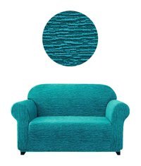 Bright Home Pamuklu - Polyester Likralı Jakarlı Süngersiz Armürlü Giydirmeli Lastikli Yeşil İkili Koltuk Örtüsü 120x170 cm