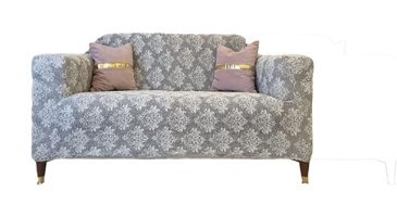Güzelevim GZL-00000347 Polyester Jakarlı Süngersiz Damask Desenli Giydirmeli Lastikli Kahverengi İkili Koltuk Örtüsü 150x180 cm