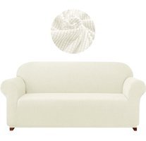 Elgeyar Polyester Likralı Jakarlı Süngersiz Armürlü Giydirmeli Bej Üçlü Koltuk Örtüsü 180x230 cm