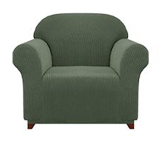 Elgeyar Polyester Likralı Jakarlı Süngersiz Armürlü Giydirmeli Yeşil Tekli Koltuk Örtüsü 75x115 cm