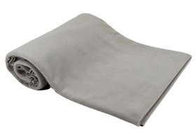 Ecottonworks Pamuklu - Polyester Polar Jakarlı Süngersiz Düz Gri Tekli Koltuk Örtüsü 200x250 cm