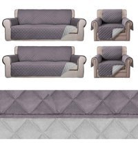 Faiend Polyester Süngersiz Kapitone Su Geçirmez Gri 3-3-1-1 Koltuk Örtüsü 180x180 cm