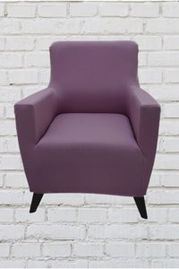 Şahane Ev Mikro Polyester Likralı Jakarlı Süngersiz Düz Giydirmeli Lastikli Pembe Tekli Koltuk Örtüsü 140 cm
