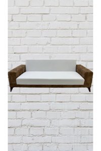 Şahane Ev Mikro Polyester Likralı Jakarlı Süngersiz Düz Giydirmeli Lastikli Bej Üçlü Koltuk Örtüsü 78x55 cm
