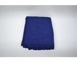 Laris Pamuklu Süngersiz Çizgili Lacivert Tekli Koltuk Örtüsü 215x175 cm