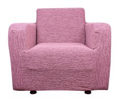 Bibaha Pamuklu Jakarlı Süngersiz Düz Giydirmeli Lastikli Pembe Tekli Koltuk Örtüsü 80x130 cm
