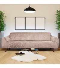 Bibaha Kadife Süngersiz Giydirmeli Lastikli Kahverengi Tekli Koltuk Örtüsü 180x230 cm