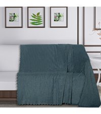 Solinas Collection Polyester Polar Süngersiz Düz Su Geçirmez Lacivert Tekli Koltuk Örtüsü 180x215 cm