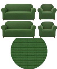 Heytgah Polyester Likralı Süngersiz Düz Giydirmeli Yeşil 3-3-1-1 Koltuk Örtüsü 180x300 cm